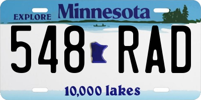 MN license plate 548RAD