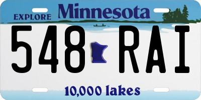 MN license plate 548RAI