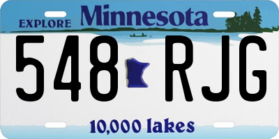 MN license plate 548RJG