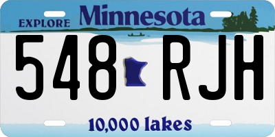 MN license plate 548RJH