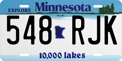 MN license plate 548RJK