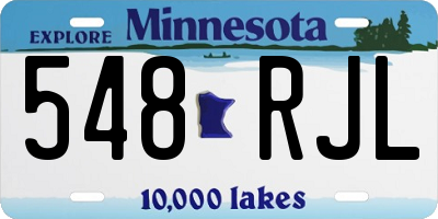 MN license plate 548RJL