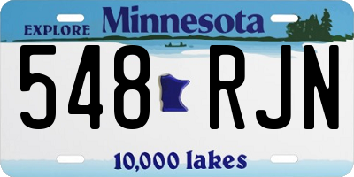 MN license plate 548RJN