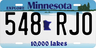 MN license plate 548RJO