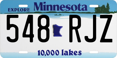 MN license plate 548RJZ