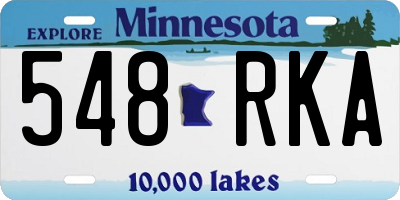 MN license plate 548RKA