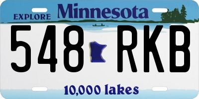 MN license plate 548RKB