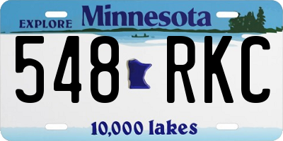 MN license plate 548RKC