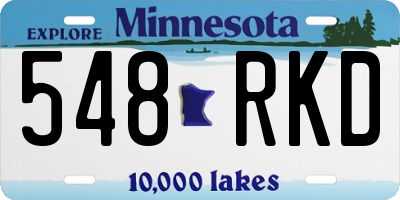 MN license plate 548RKD