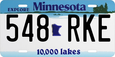 MN license plate 548RKE