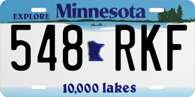 MN license plate 548RKF