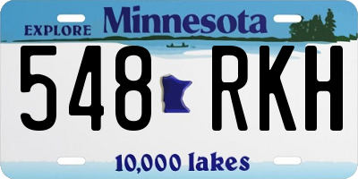 MN license plate 548RKH