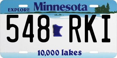 MN license plate 548RKI