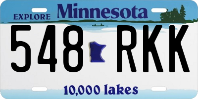 MN license plate 548RKK
