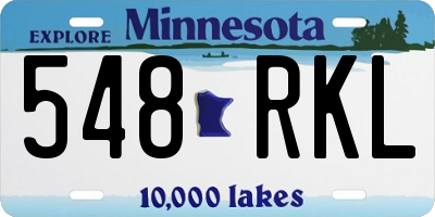 MN license plate 548RKL