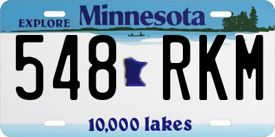 MN license plate 548RKM