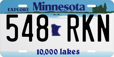 MN license plate 548RKN