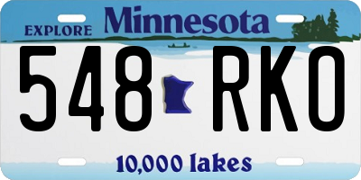 MN license plate 548RKO