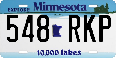 MN license plate 548RKP