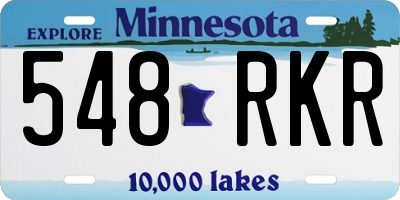 MN license plate 548RKR
