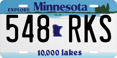 MN license plate 548RKS