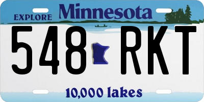 MN license plate 548RKT
