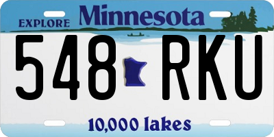 MN license plate 548RKU