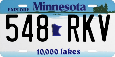 MN license plate 548RKV