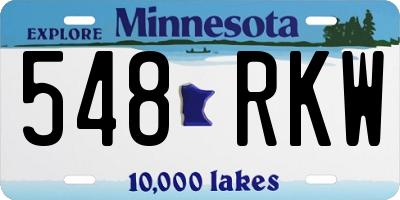 MN license plate 548RKW