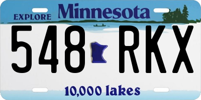 MN license plate 548RKX