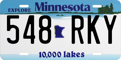 MN license plate 548RKY