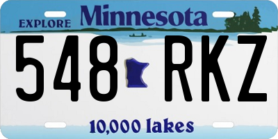 MN license plate 548RKZ