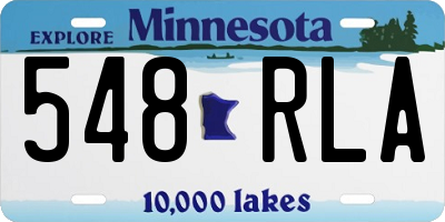 MN license plate 548RLA