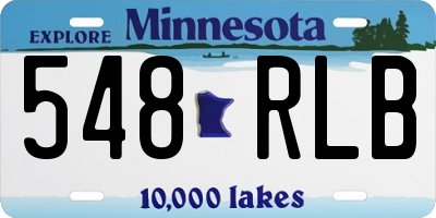 MN license plate 548RLB