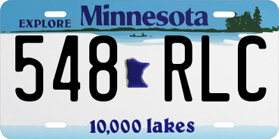 MN license plate 548RLC