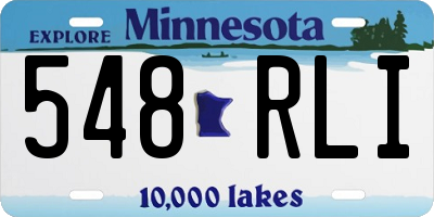 MN license plate 548RLI