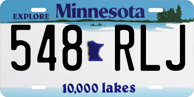 MN license plate 548RLJ