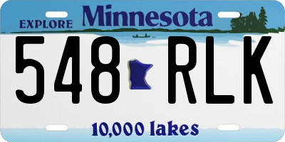 MN license plate 548RLK