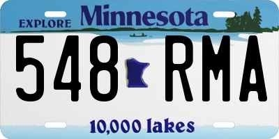 MN license plate 548RMA