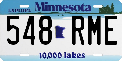 MN license plate 548RME