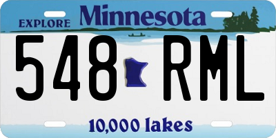 MN license plate 548RML