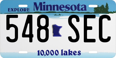 MN license plate 548SEC