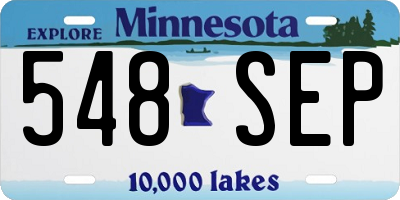MN license plate 548SEP