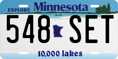 MN license plate 548SET