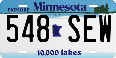 MN license plate 548SEW