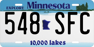 MN license plate 548SFC