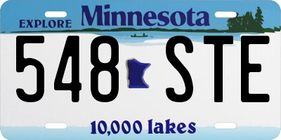 MN license plate 548STE