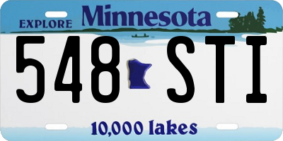 MN license plate 548STI