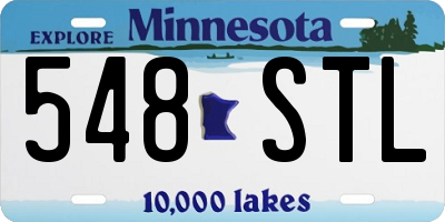MN license plate 548STL