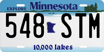 MN license plate 548STM